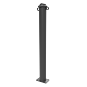 Ornamental bollard | Series 481B | � 82 mm | stationary, to be fixed by plugswith base plate 100 x 150 mm | without lock | with 2 eyelets
